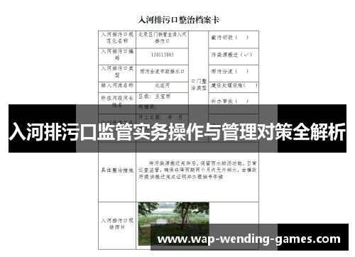 入河排污口监管实务操作与管理对策全解析